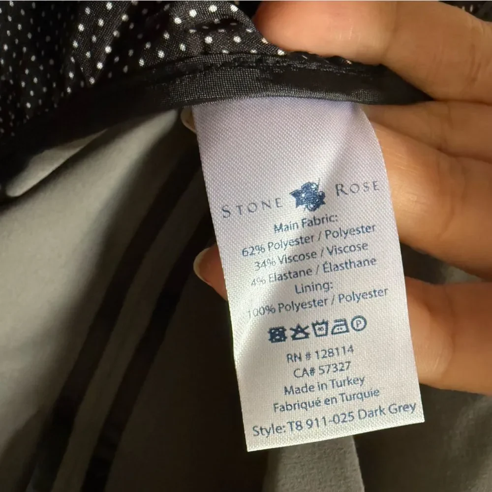 Stone Rose Dark Grey Stretch Performance Blazer L NWT